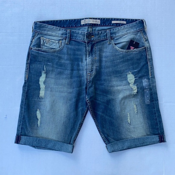 GUESS Destroyed Denim Jeans SZ 38 - Picture 1 of 8